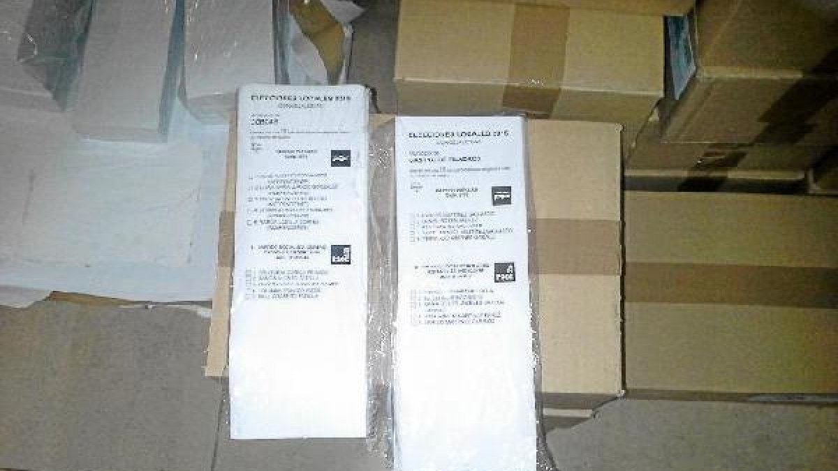 Papeletas para las votaciones del 24M.