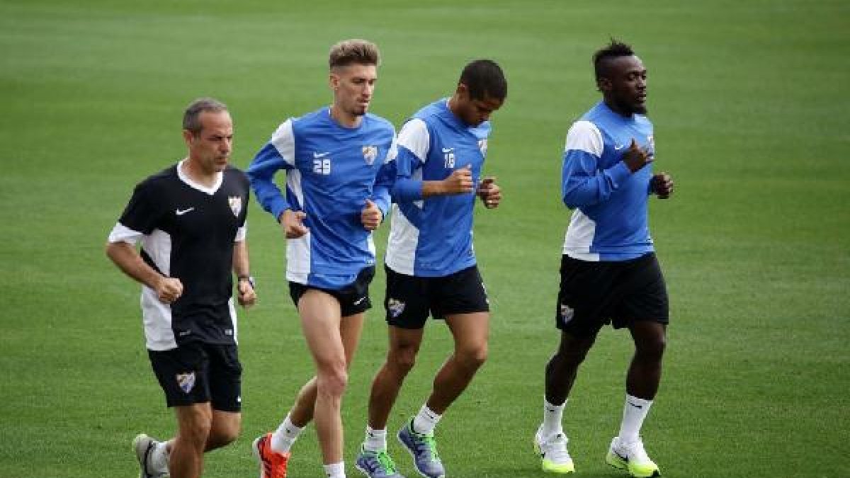 Entrenamiento del Málaga.