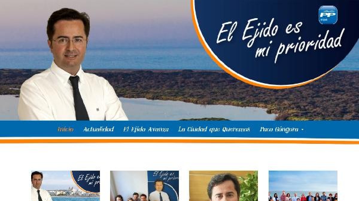 Pantallazo de la nueva web del PP.