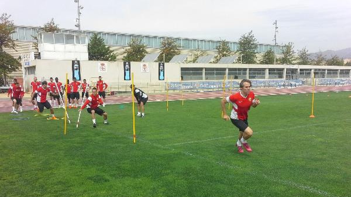 Ejercicios en la primera parte del entrenamiento.