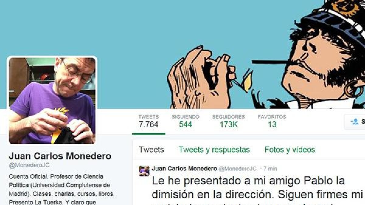 Tweet de Monedero.