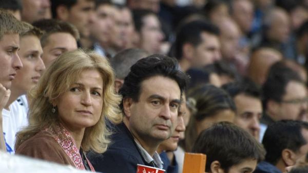 Pepe Rodríguez en la grada del Bernabéu.