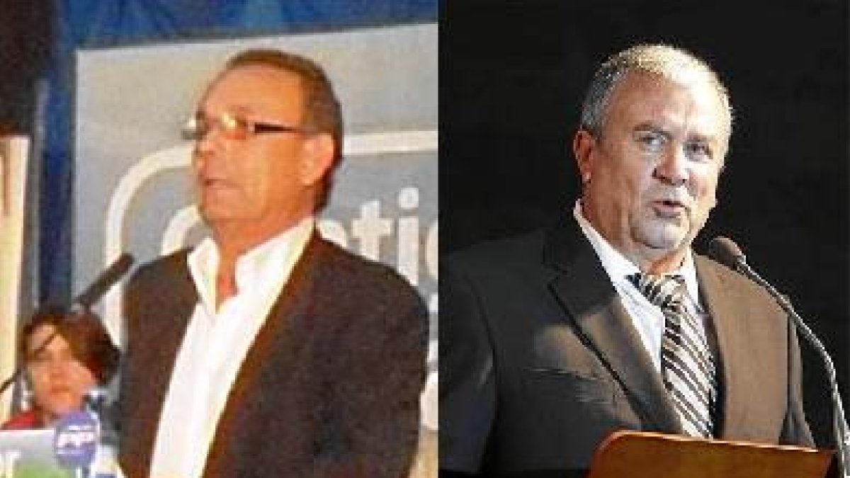 José María Llamas, candidato en Cantoria, y Rodrigo Sánchez, acalde y candidato de Fines.