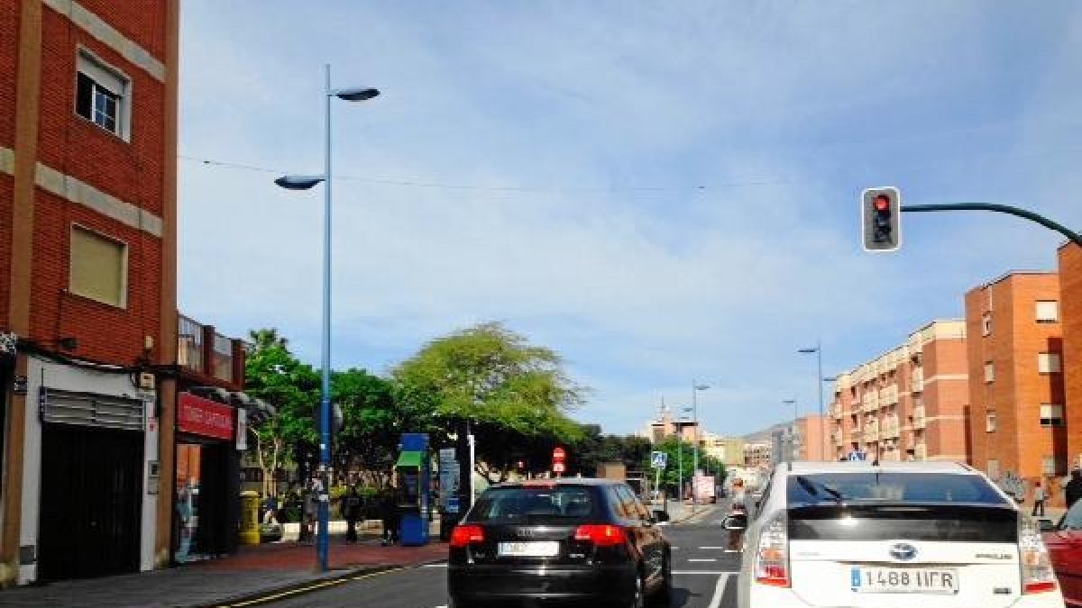 Zona en la que se ha hecho el cambio en la calle Padre Méndez