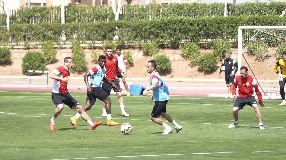 Iván Sánchez fue de los mejores en el entreno.