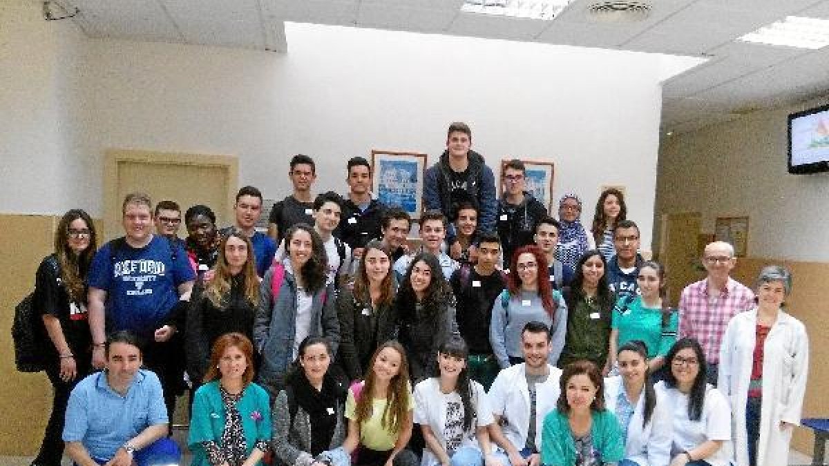 Alumnos del IES Sabinar en su visita.