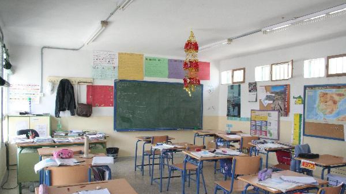 Aula de un centro educativo público de la provincia.