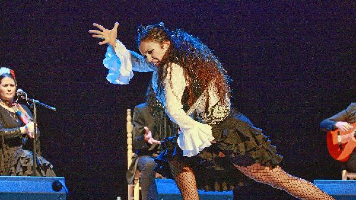 La artista en un momento del espectáculo.