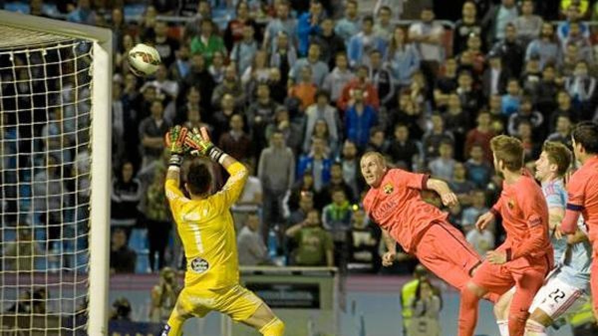 La victoria en Balaídos llegó en una jugada a balón parado.