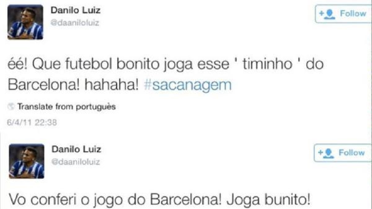 Los tweets de Danilo.