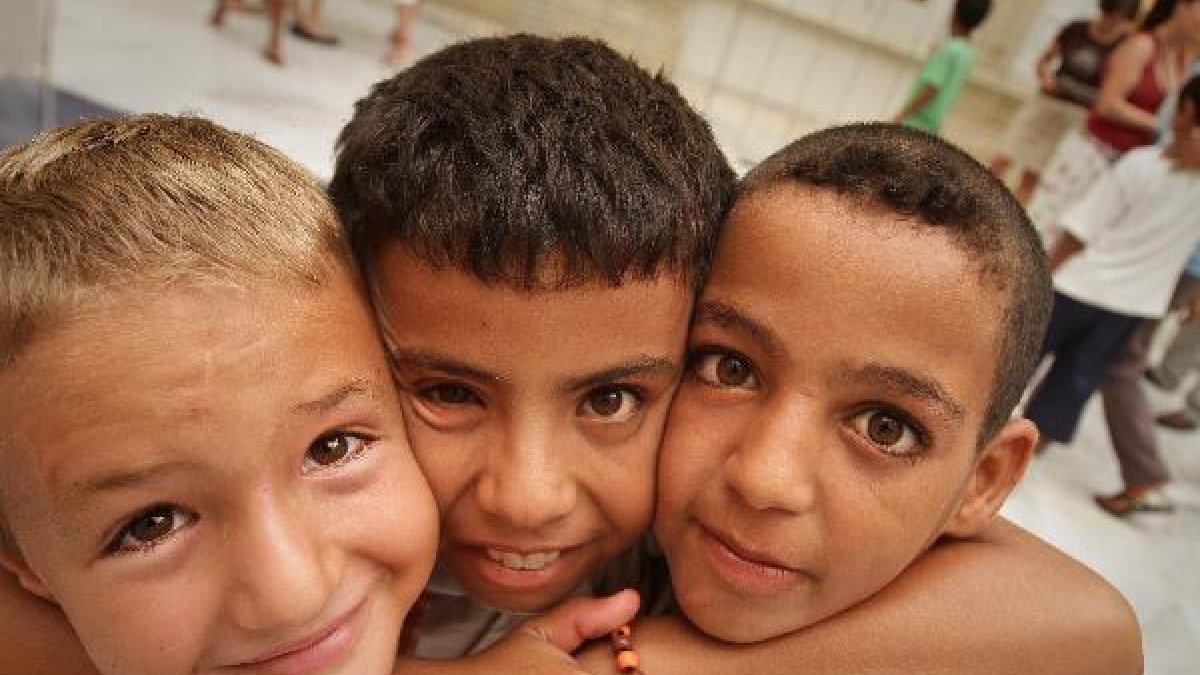Niños saharauis acogidos en el programa Vacaciones en Paz.