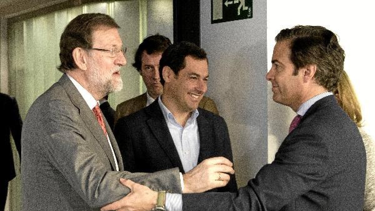 Rajoy y Moreno, esta mañana.