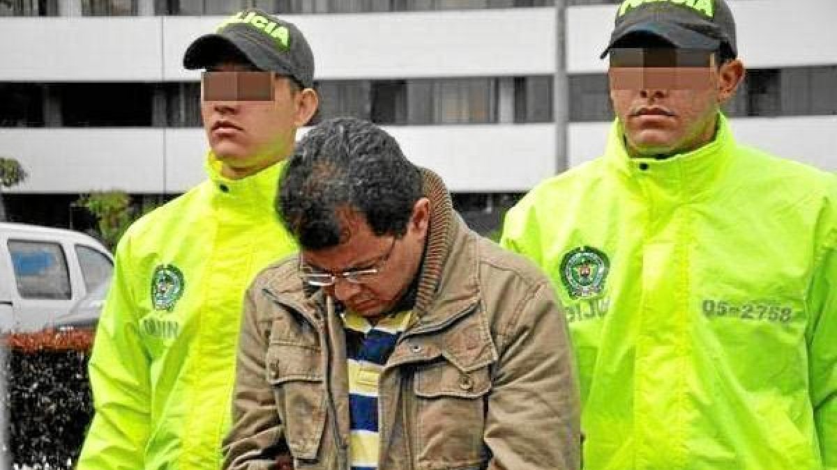 El acusado en el momento de su dentención en Colombia.