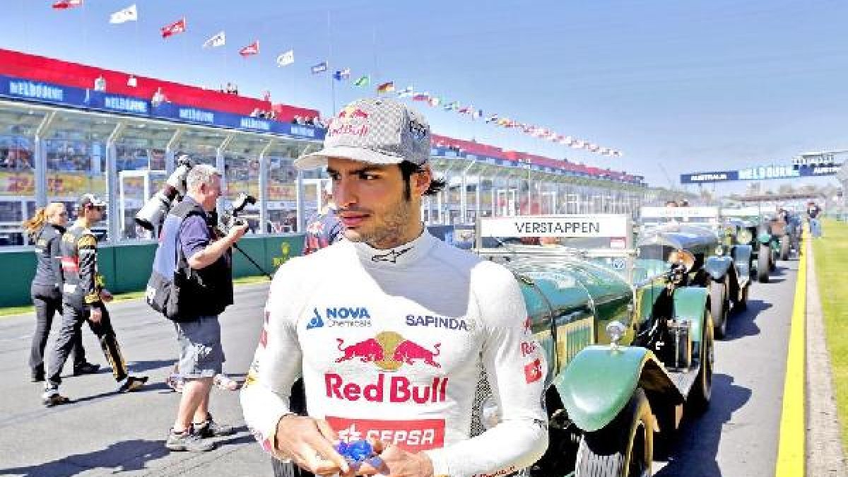 Carlos Sainz, antes de la carrera.