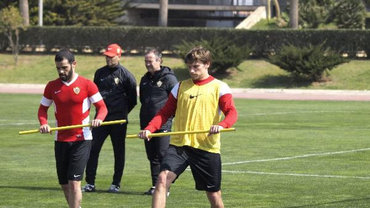 Dubarbier, en el entrenamiento.