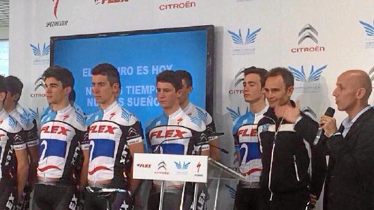 Barbero el día de la presentación del equipo de Contador.