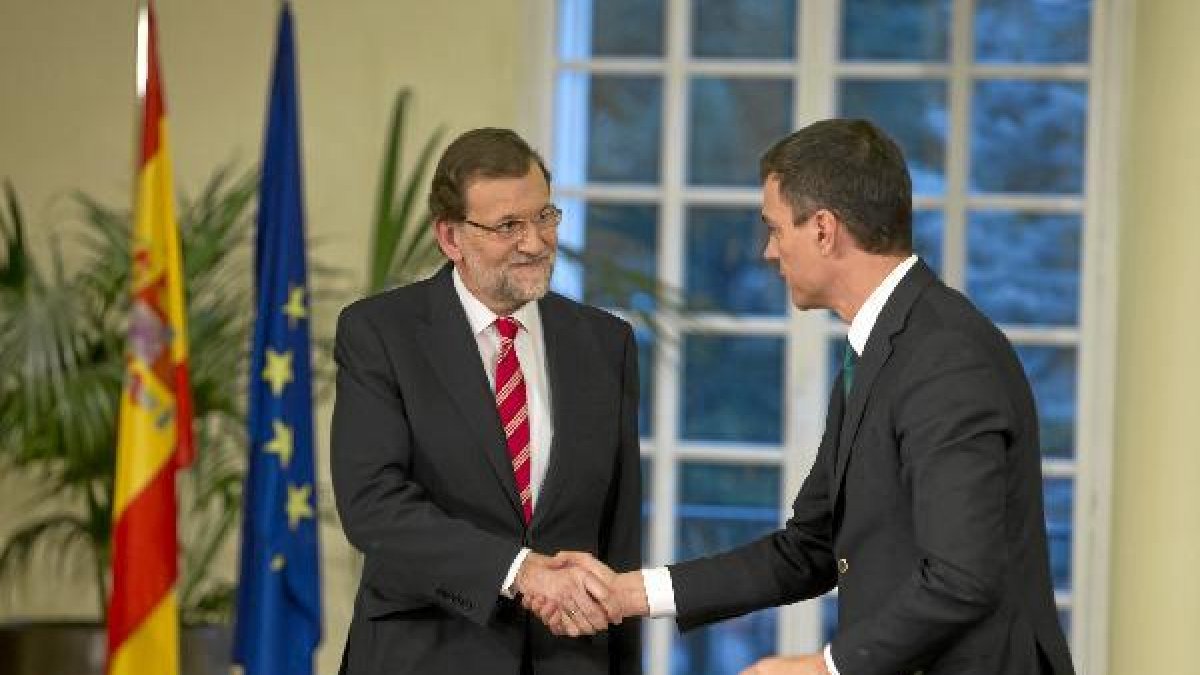 Rajoy y Sánchez, en Moncloa.