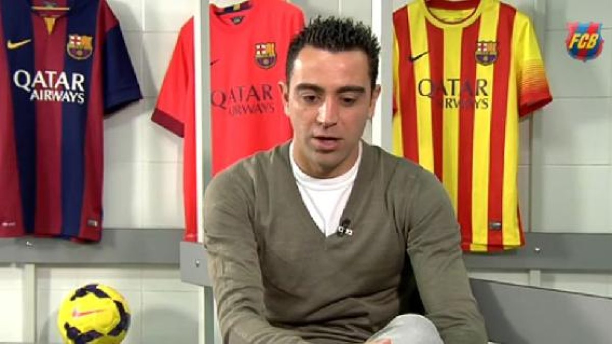 Xavi Hernández en la entrevista a Barça TV