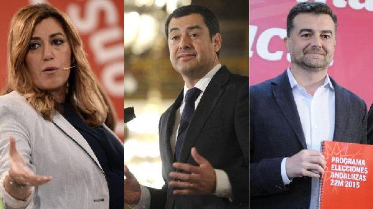 Los tres candidatos que participarán en el debate de la RTVA