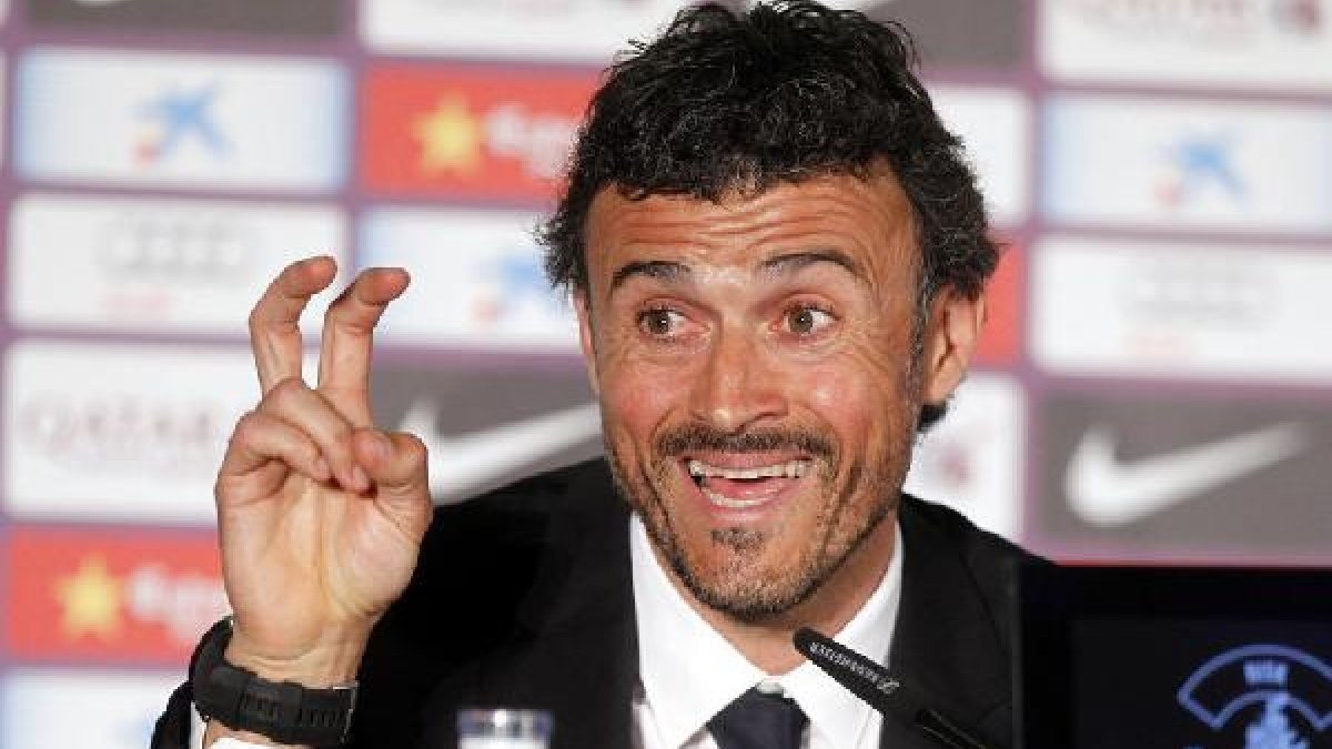 Luis Enrique, en rueda de prensa.