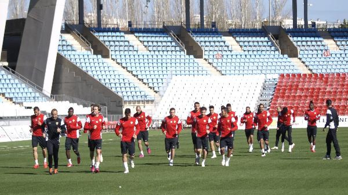 Primeros minutos de entrenamiento.
