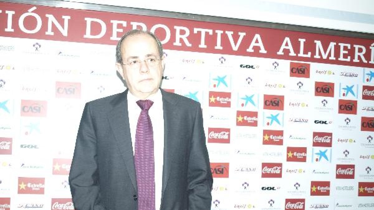 Mariano, nada más acabar la rueda de prensa.