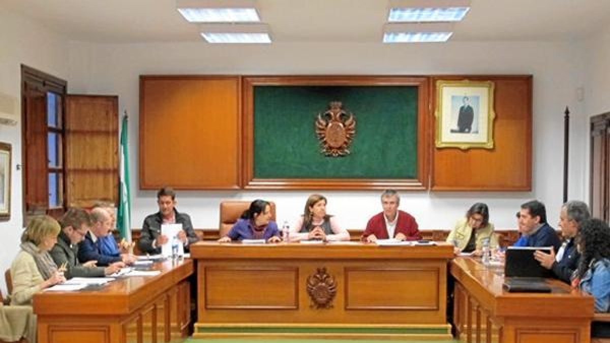 Sesión plenaria en el Ayuntamiento.