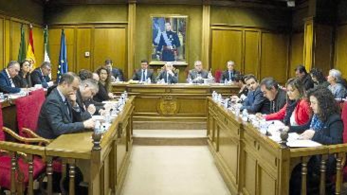 Los diputados provinciales en el salón de plenos en una imagen de archivo.