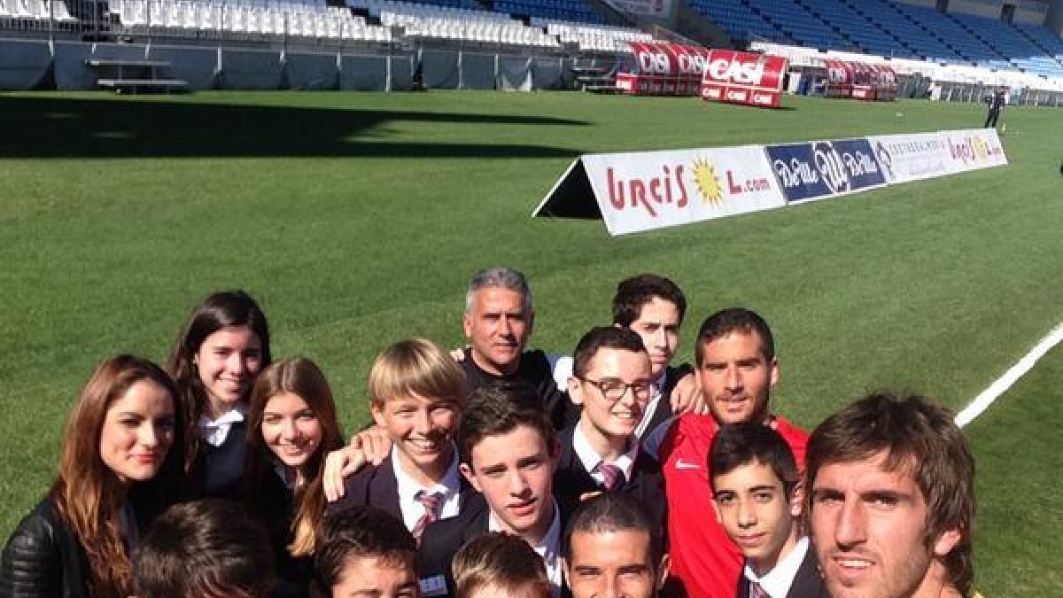 El SEK Alborán, con el equipo rojiblanco.