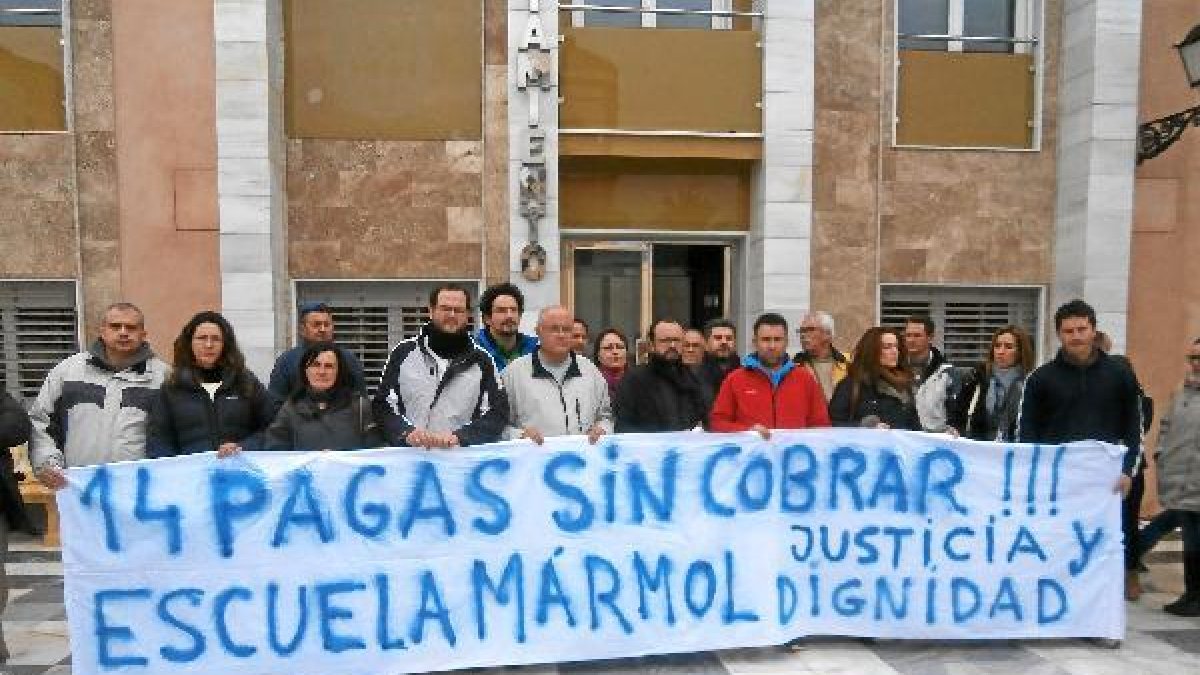 Protesta de los trabajadores el 10 de febrero.
