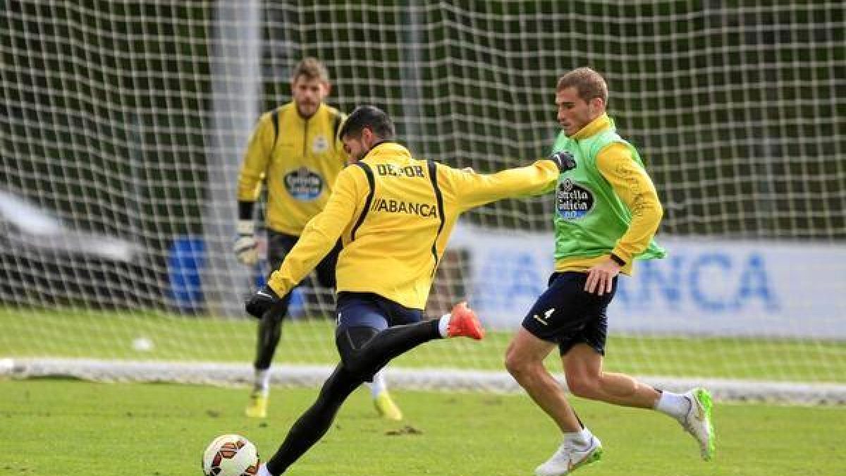 Imagen del entrenamiento del Deportivo.