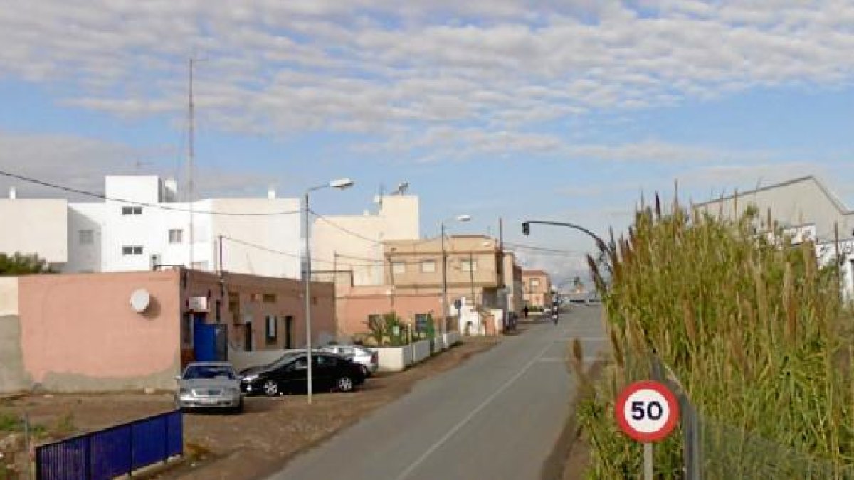 Zona del suceso, en la barriada de Loma Cabrera, Almería
