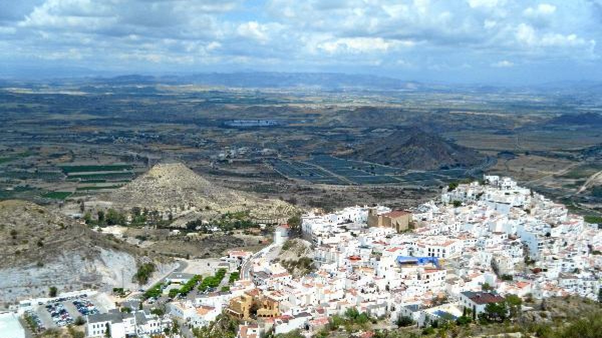 Mojácar vista desde el cielo digital