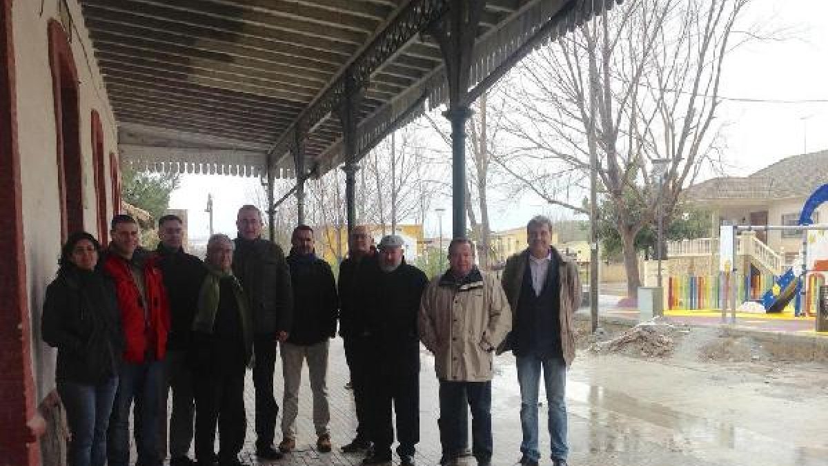 visita a las obras de alcaldes y el subdelegado del Gobierno