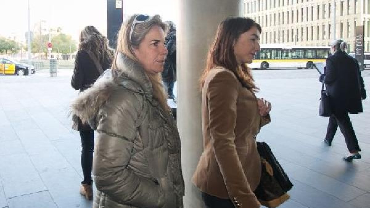 Arantxa Sánchez Vicario, momentos antes de declarar.