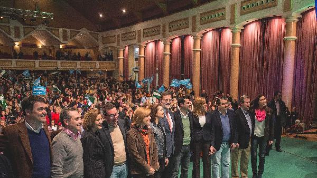 Crespo y Sanz, con Rajoy, hace dos semanas.