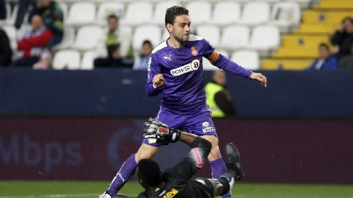Sergio García, en un partido con el Espanyol.