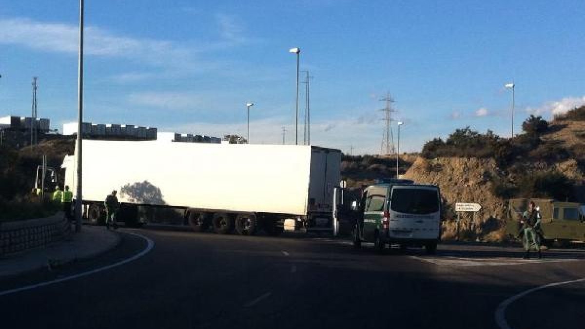 Imagen del accidente ocurrido esta tarde