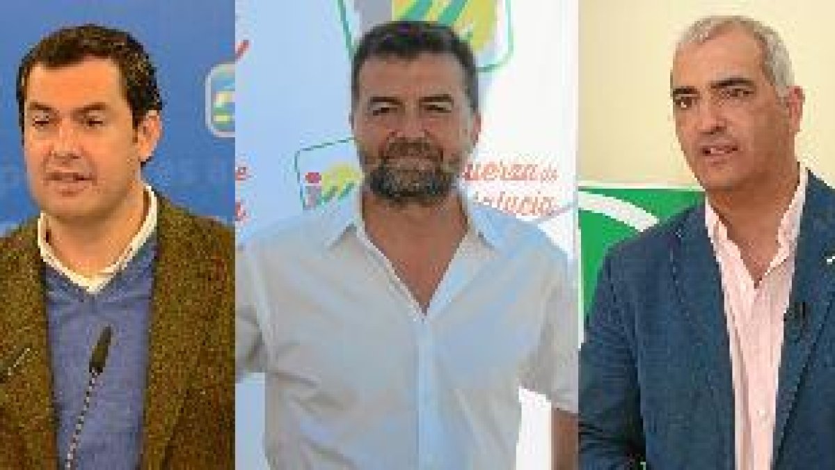 Susana Díaz, Juan Manuel Moreno, Antonio Maíllo, Juan A. Ruiz y Teresa Rodríguez