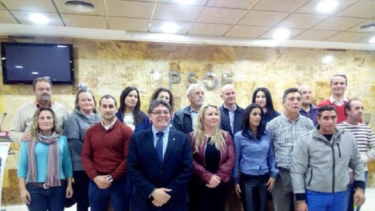 Integrantes de la candiadtura del PSOE de Albox.