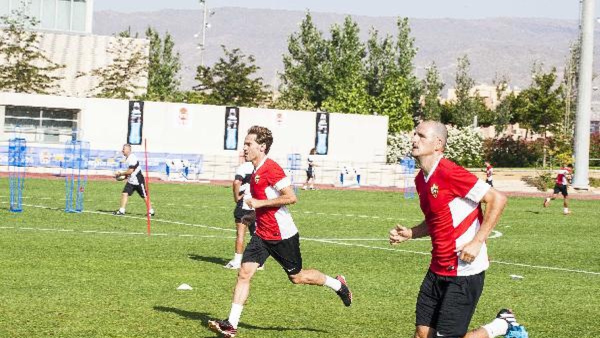Corona, en un entrenamiento en el Anexo.