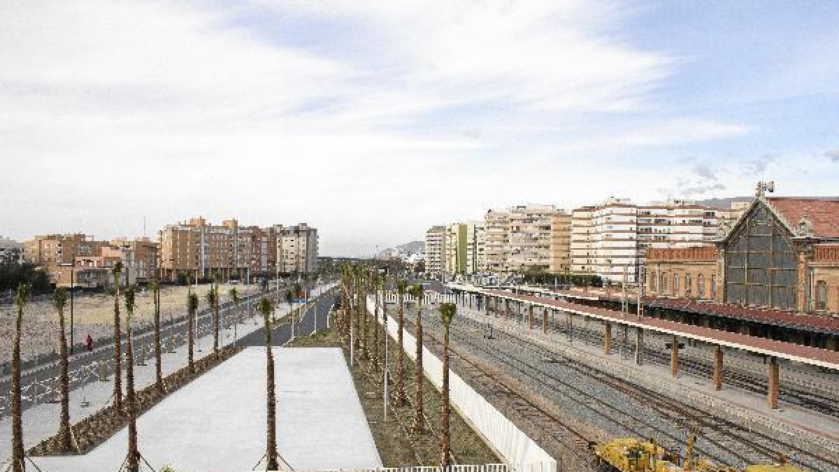 Parque de la Estación, casi terminado.