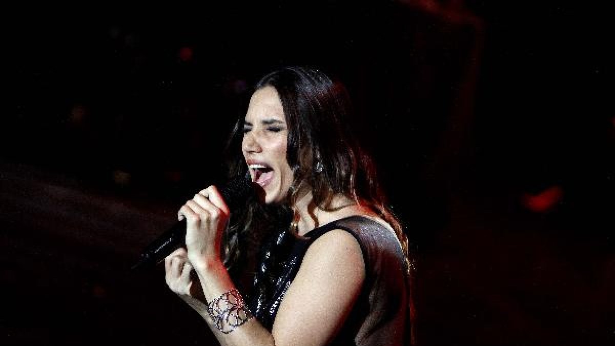 India Martínez, durante el concierto celebrado anoche.