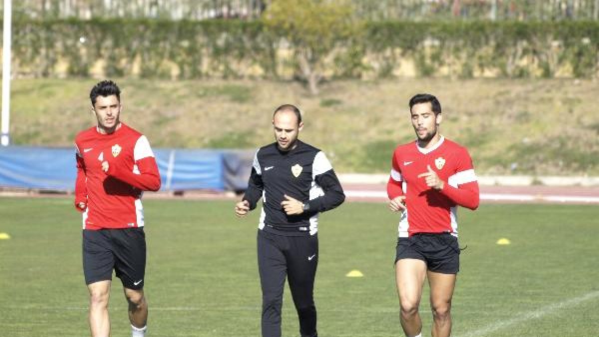 Ximo y Quique, con Enrique Portaz.