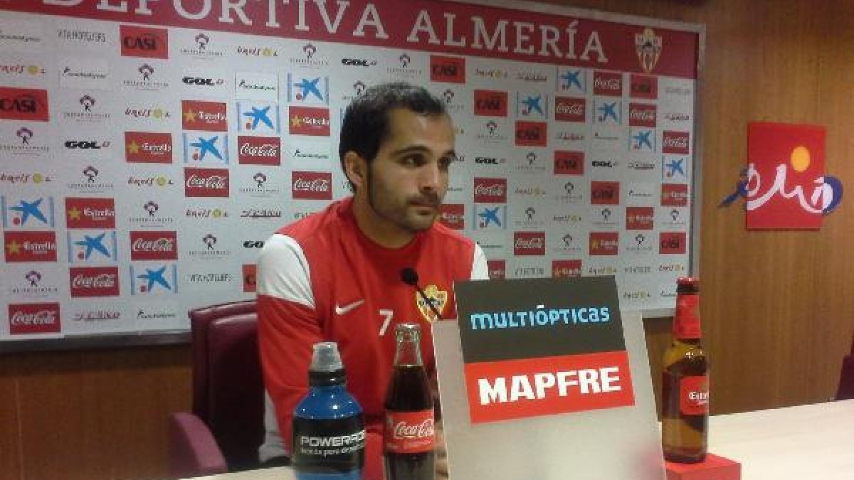 Verza, este lunes en la sala de prensa.