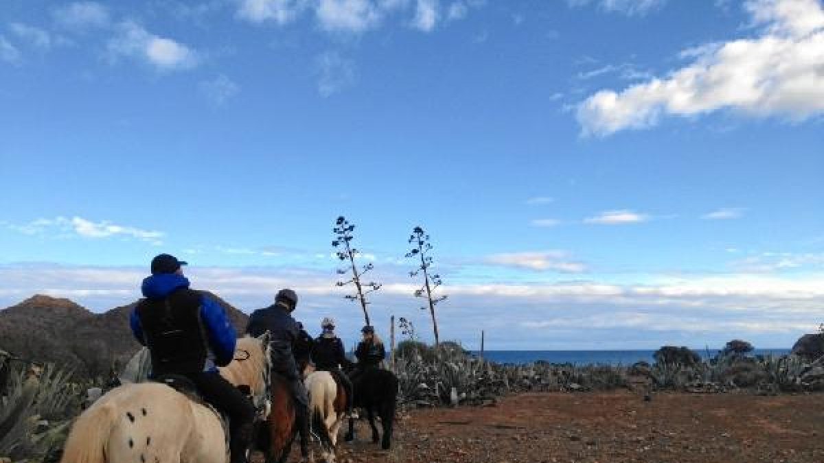 Turistas recorren a caballo el Parque Natural