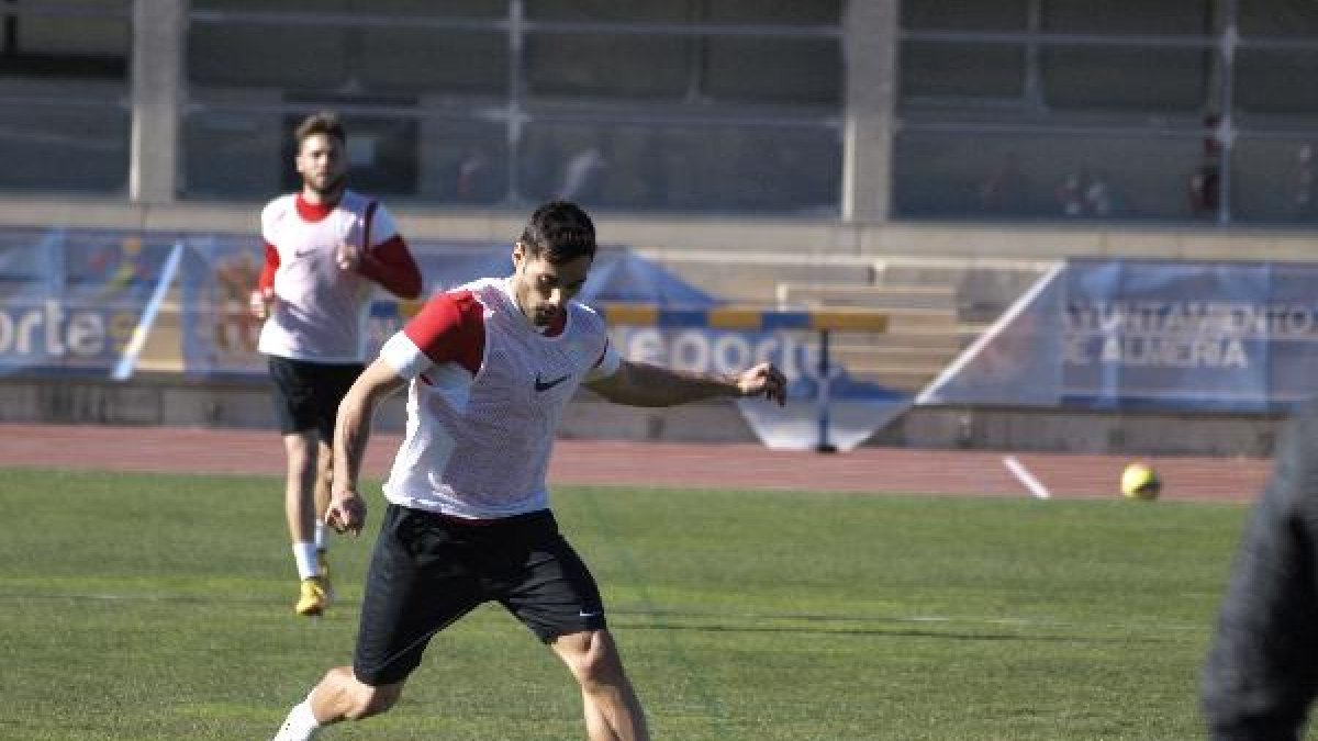 Trujillo en el entreno de este jueves.