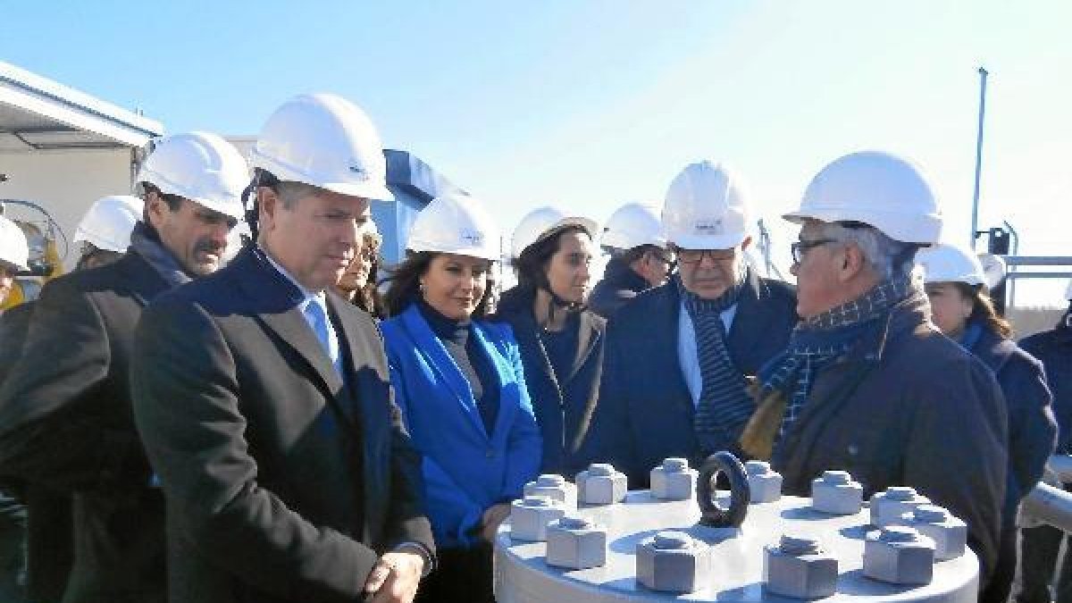 Apertura de la válvula del gasoducto ayer.