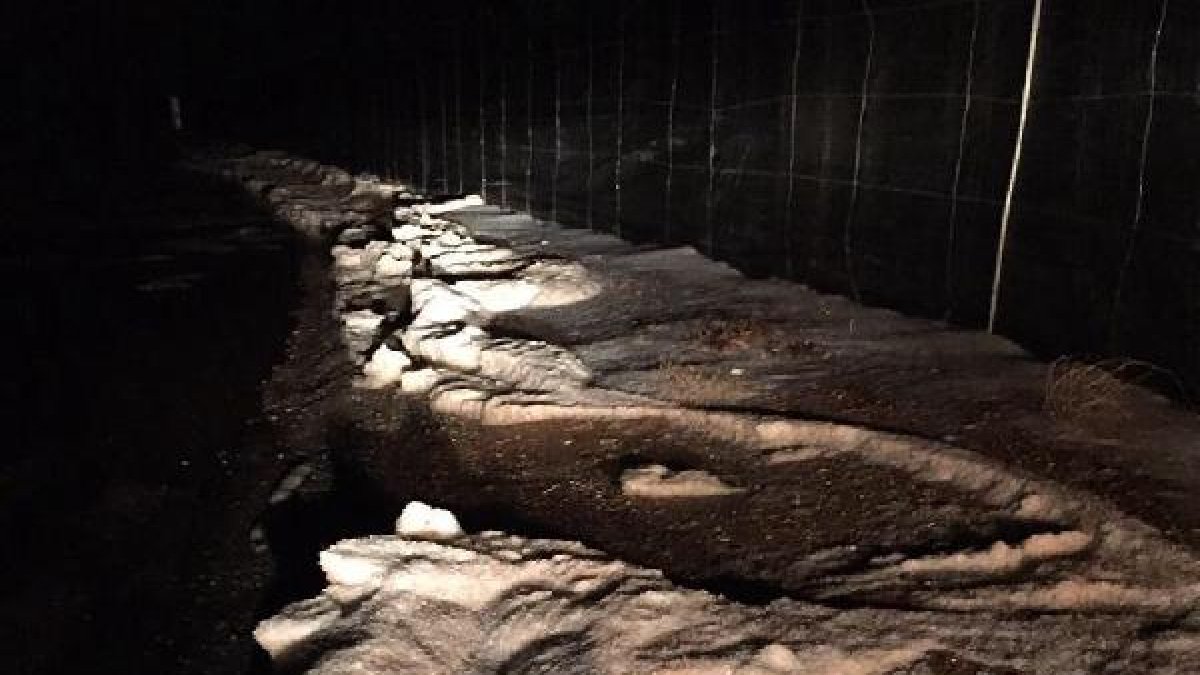 Imagen de la granizada de la noche de ayer