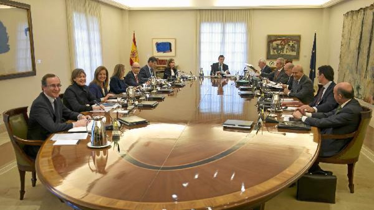 Reunión del Gobierno de esta mañana.